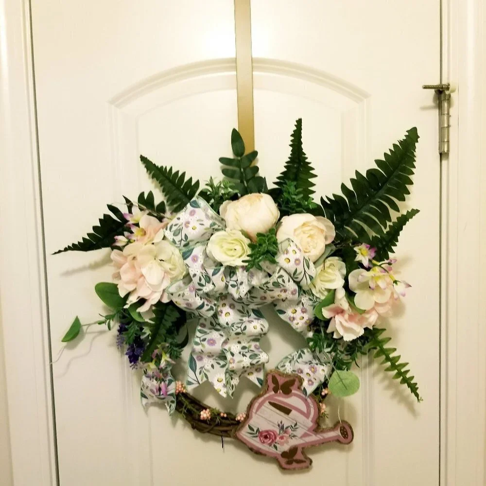 Year-round wreath Everyday wreath Farmhouse floral wreath